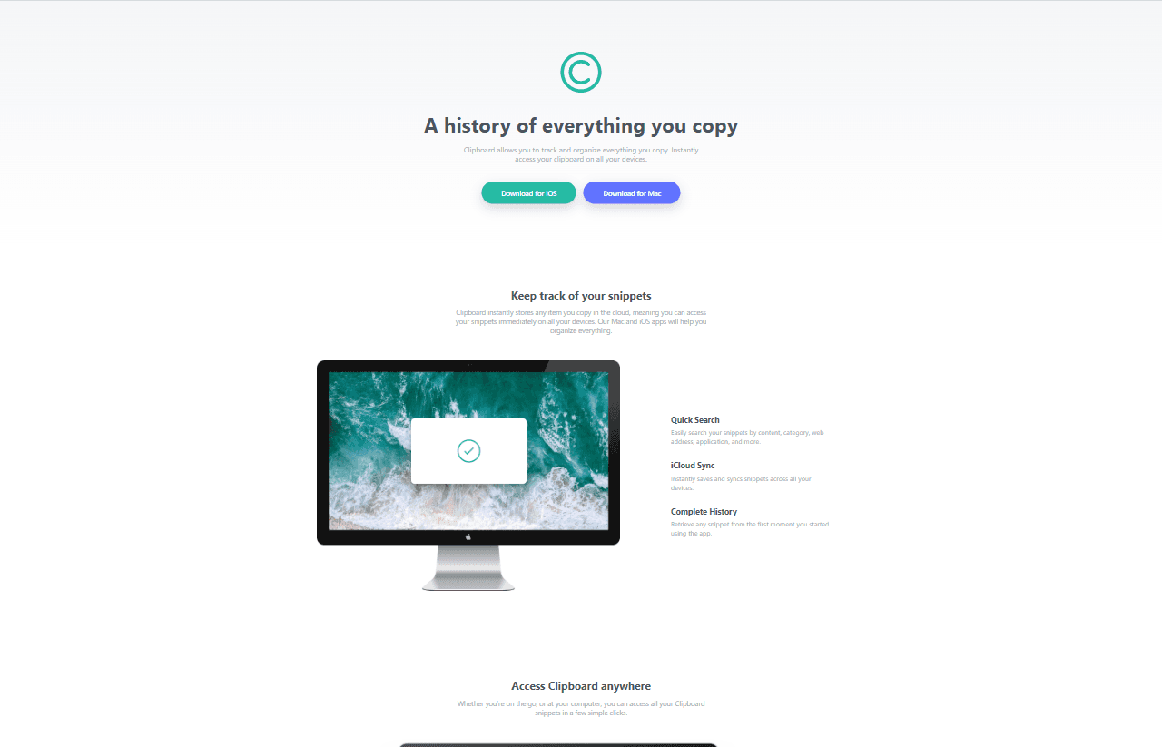 landing page